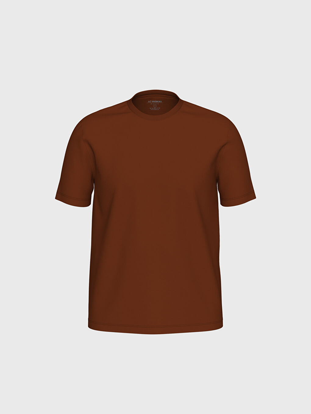 تيشيرت أساسي برقبة دائرية من قطن ممشط