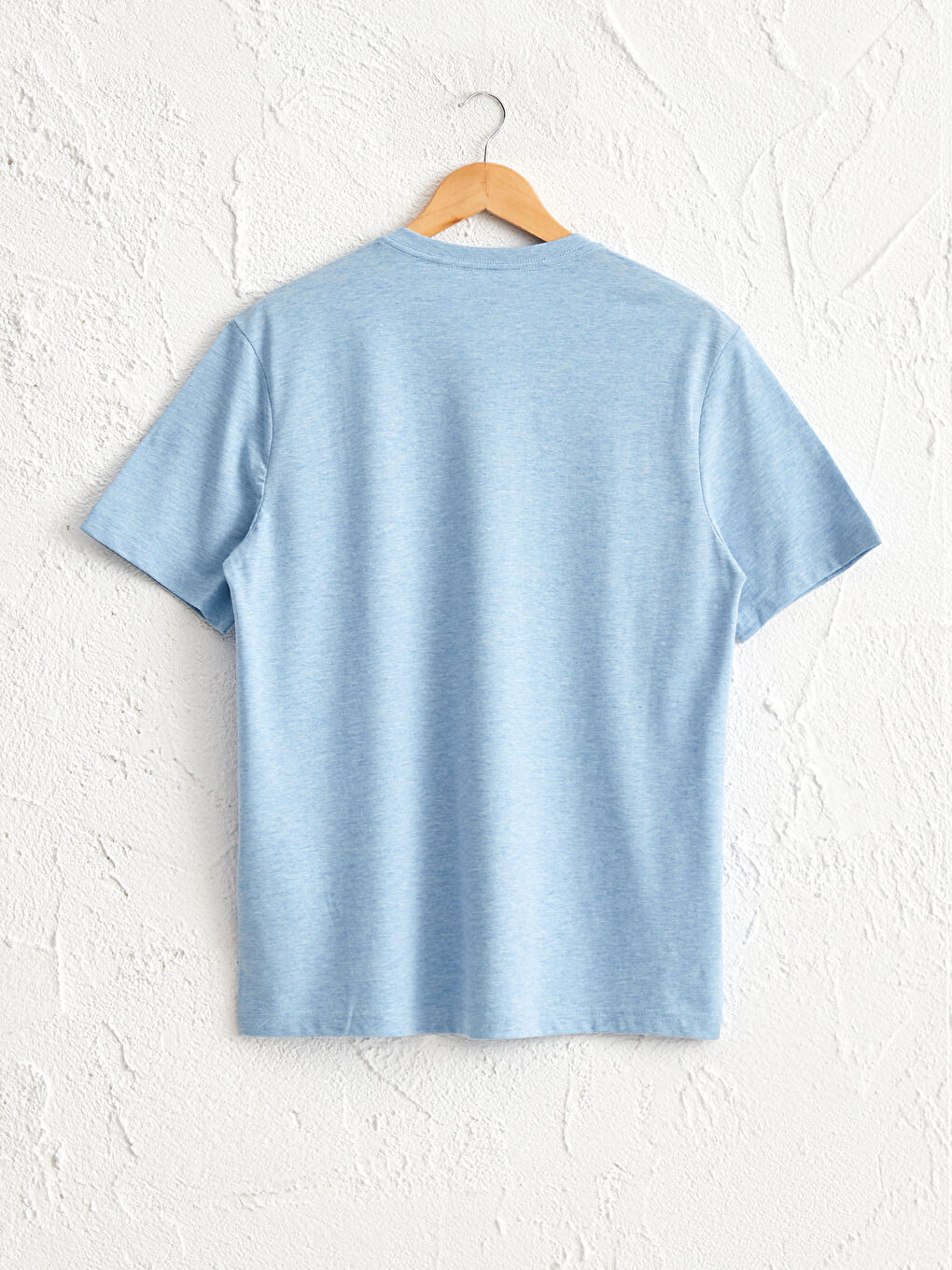 Базовая мужская футболка из хлопка с V-образным вырезом и короткими рукавами-1