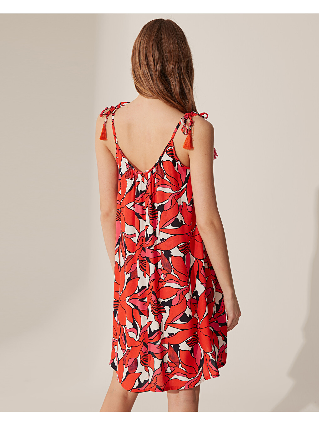 Standard Fit Strapless Poplin Women's Dress-2