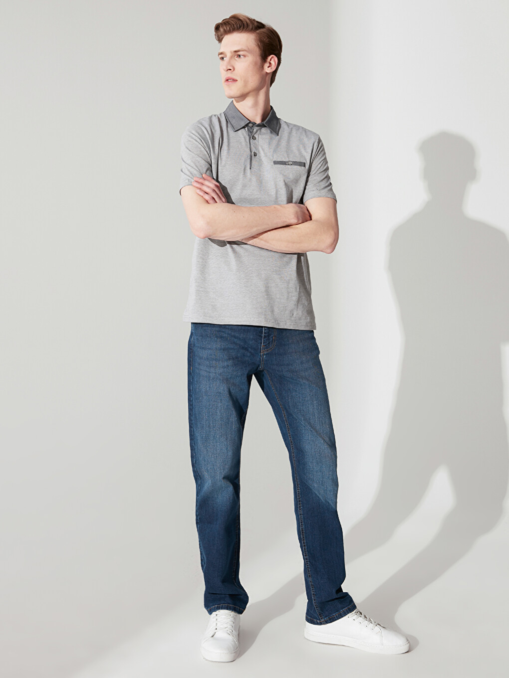 Polo Neck Short Sleeve Jersey Men's T-shirt-2