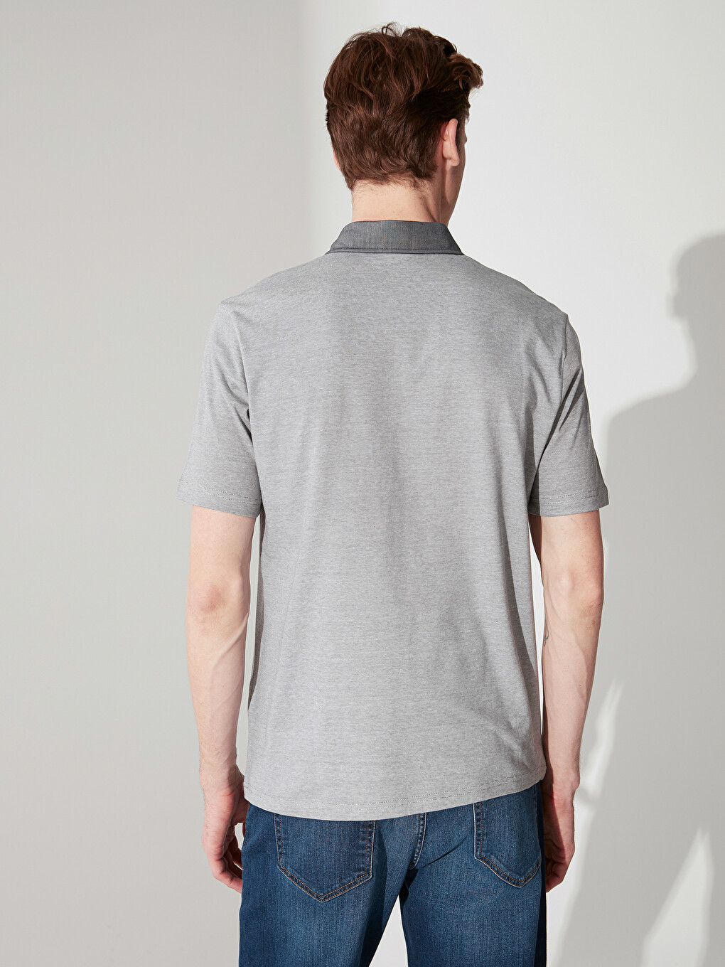 Polo Neck Short Sleeve Jersey Men's T-shirt-3