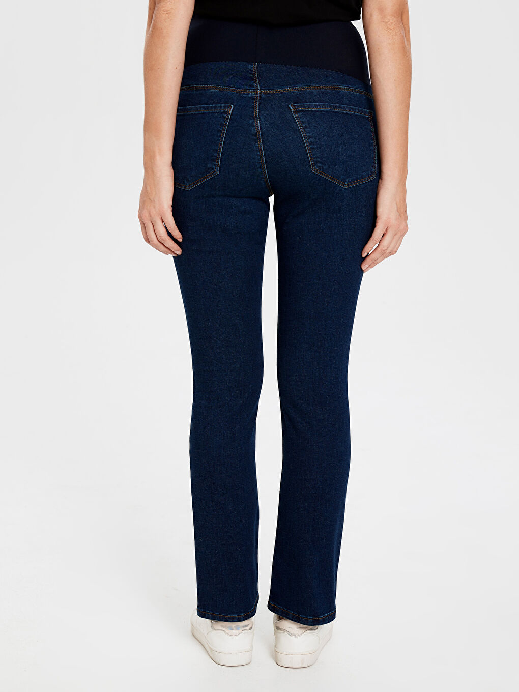 İndigo Standart Fit Hamile Jean Pantolon-4