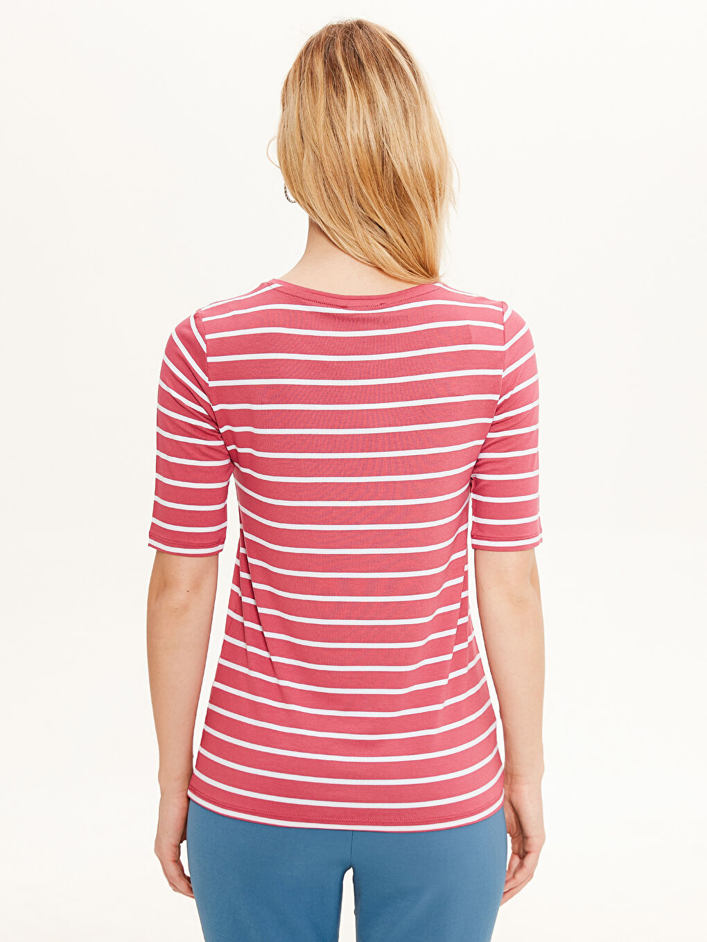 Fleksibilne Prugaste Majice Kratkih Rukava-3