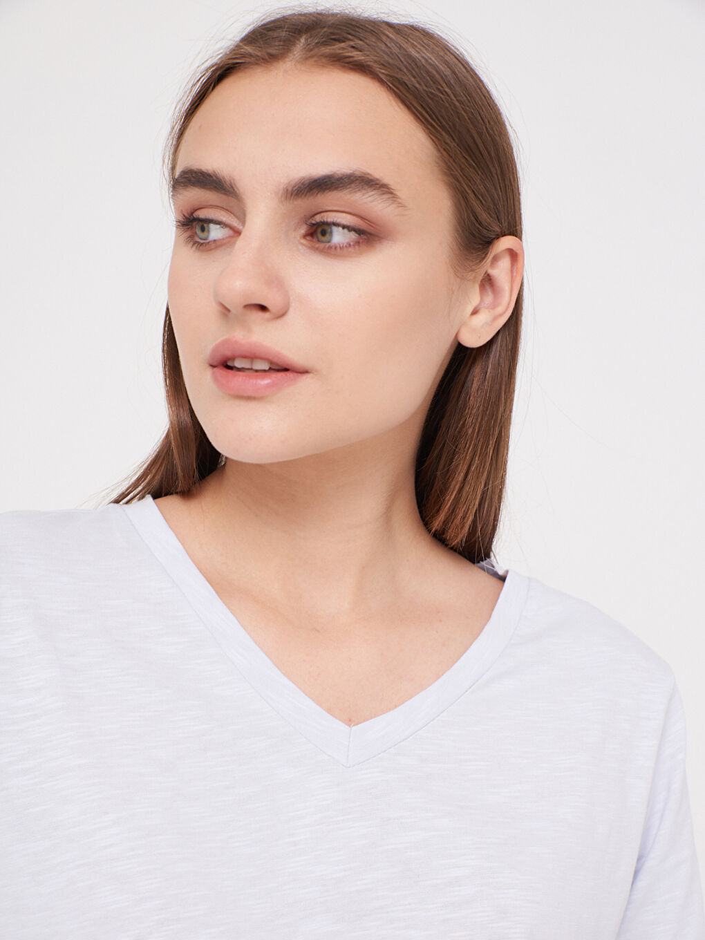 V-Neck Stretch T-Shirt-2