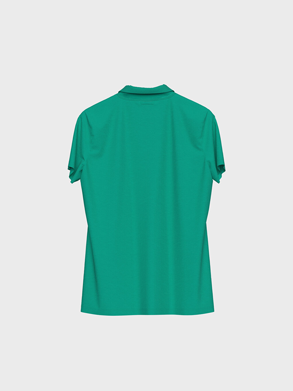 Polo Neck Straight Short Sleeve Cotton Women's T-Shirt-2