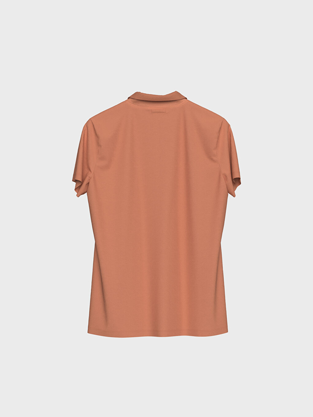 Polo Neck Straight Short Sleeve Cotton Women's T-Shirt-2