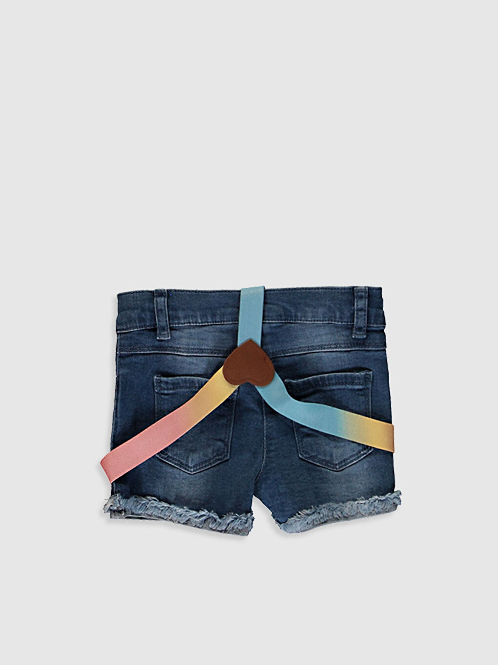 Baby Mädchen Jeansshorts und Clip-On Hosenträger-4