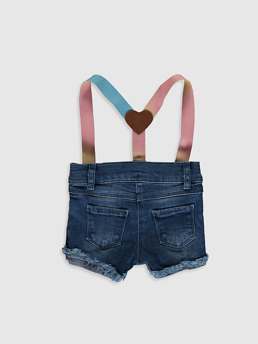 Baby Mädchen Jeansshorts und Clip-On Hosenträger-2