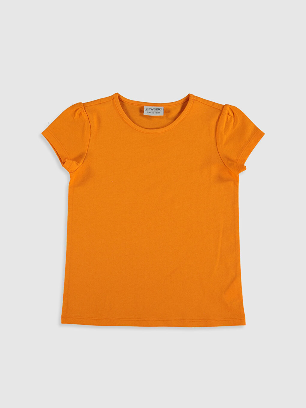 Футболка для дівчаток з круглим вирізом горловини, базова, короткий рукав-1