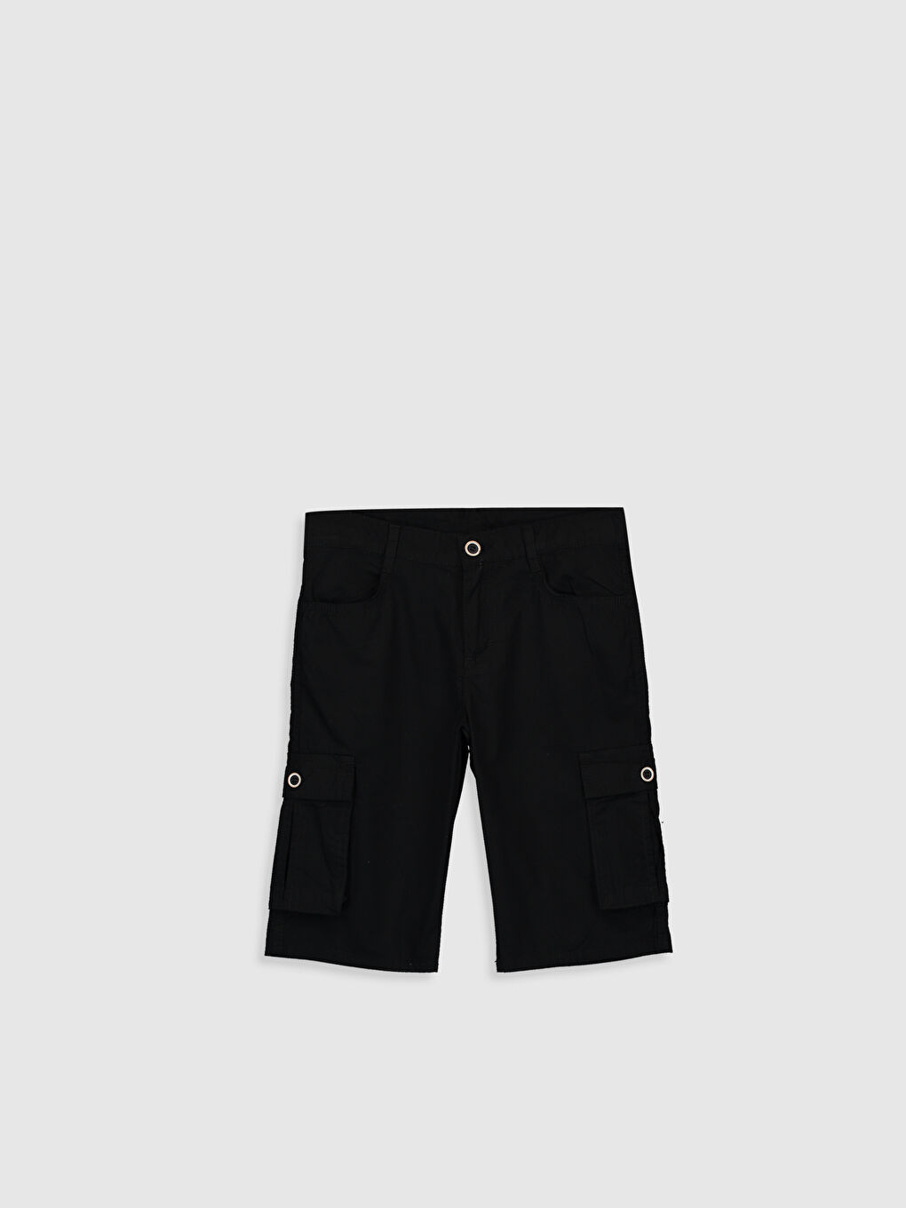 Siyah Basic Poplin Erkek Çocuk Kargo Roller