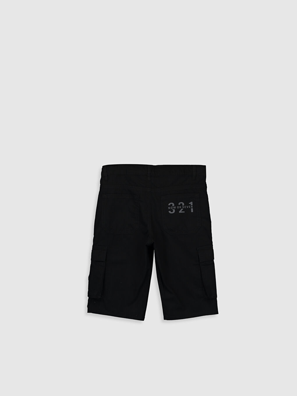 Siyah Basic Poplin Erkek Çocuk Kargo Roller-1