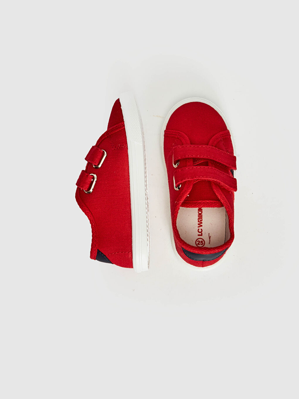 Kırmızı Erkek Bebek Cırt Cırtlı Günlük Bez Ayakkabı-1