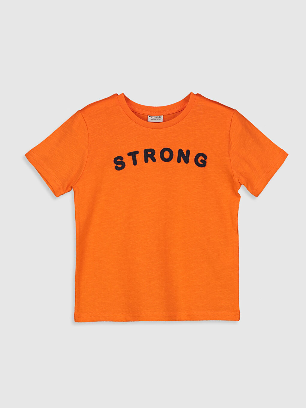 Turuncu Bisiklet Yaka Kısa Kollu Erkek Çocuk Tişört