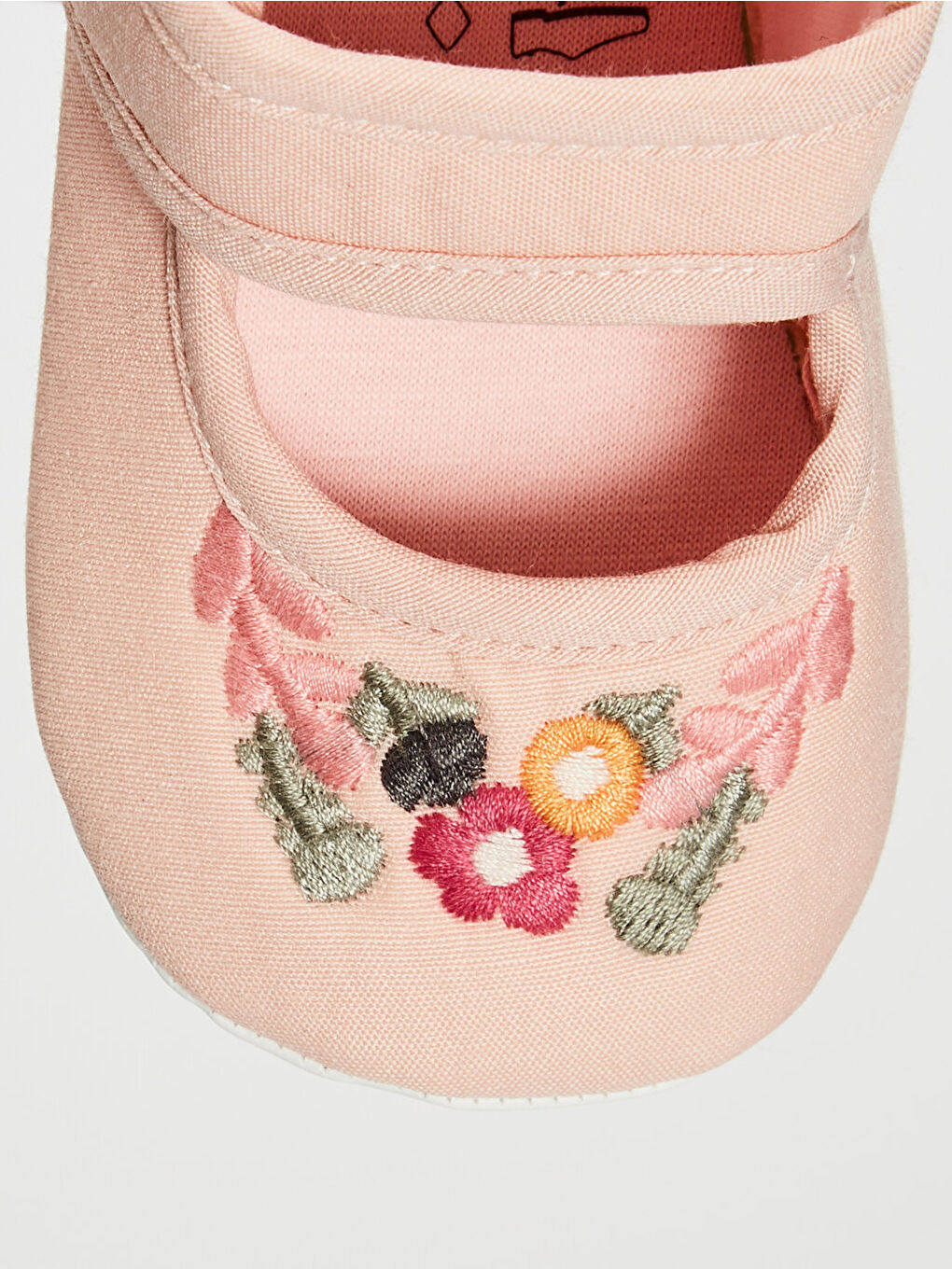 Pembe Nakışlı Cırt Cırtlı Kız Bebek Yürüme Öncesi Ayakkabı-8