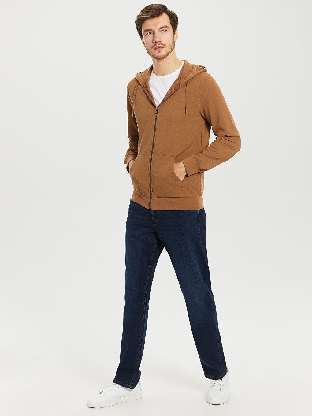 Kahverengi Erkek Hoodie-3