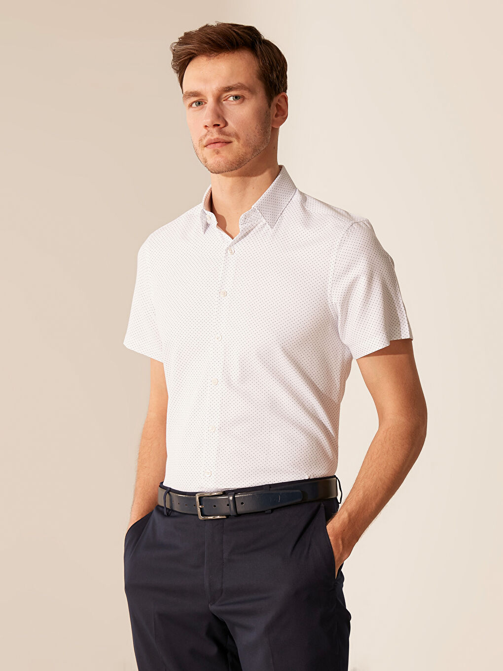 Beyaz Erkek Gömlek-1