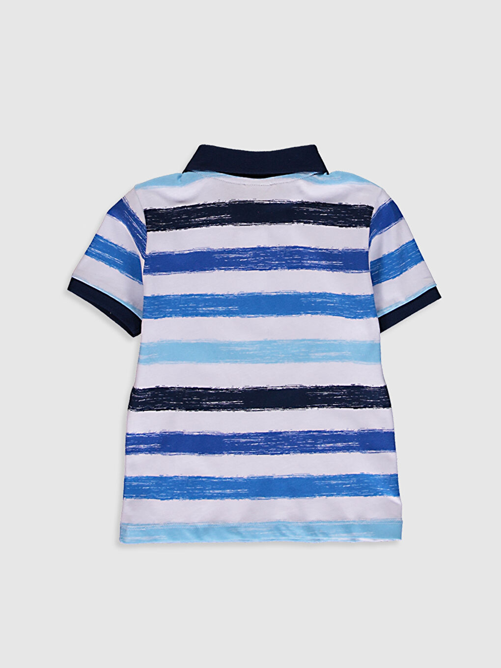 Yeşil Erkek Çocuk Çizgili Pamuklu Tişört-1