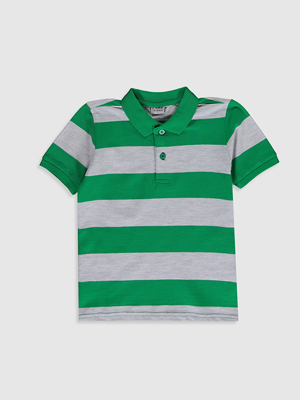 Boy's Striped Polo Neck T-shirt