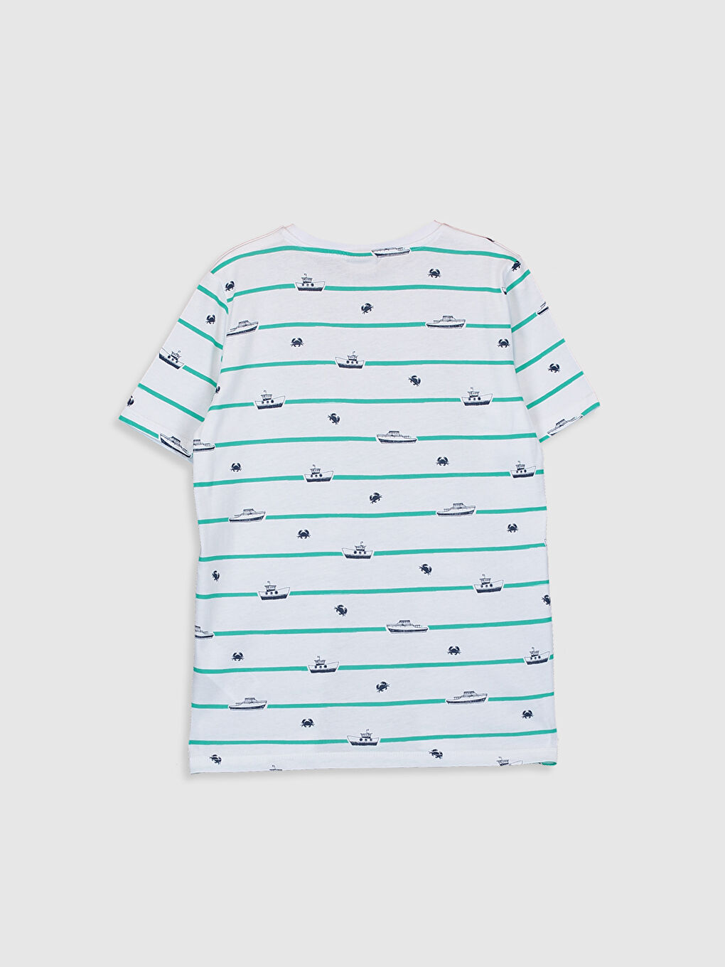 Yeşil Erkek Çocuk Baskılı Pamuklu Tişört-1