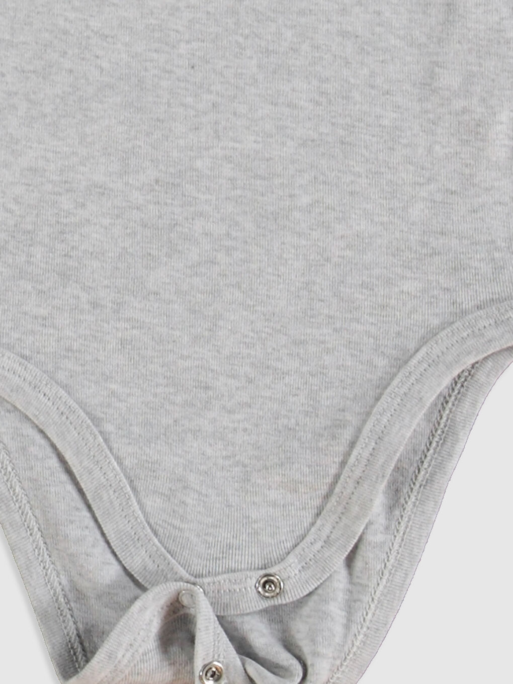 Beyaz Bisiklet Yaka Kısa Kollu Kız Bebek Çıtçıtlı Bodysuit 2'li-5