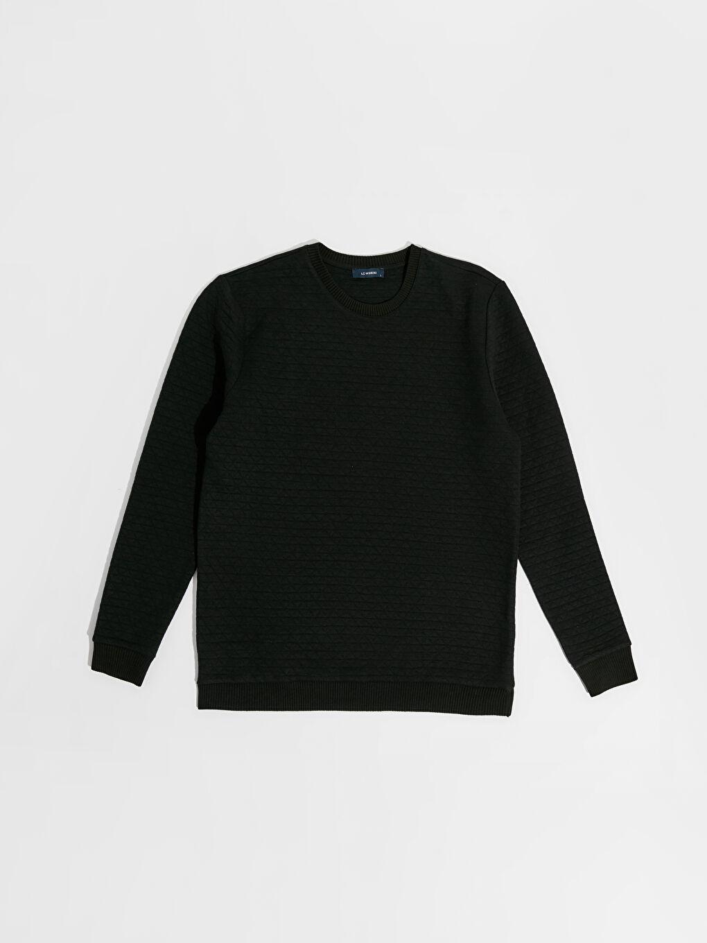 Siyah Bisiklet Yaka Uzun Kollu Tişört