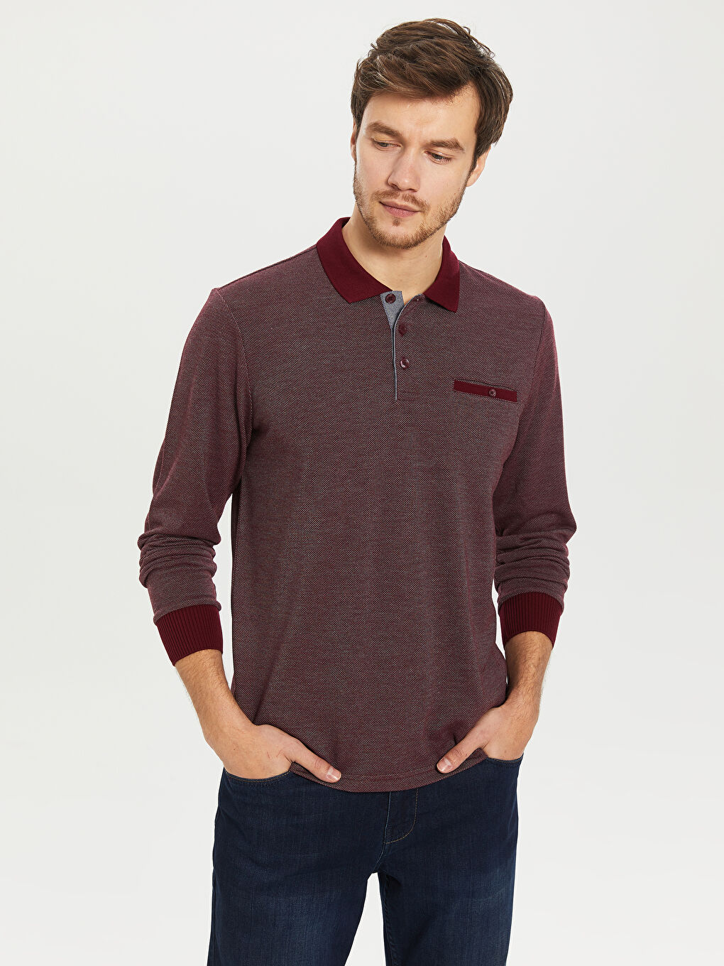 Bordo Erkek Tişört-1