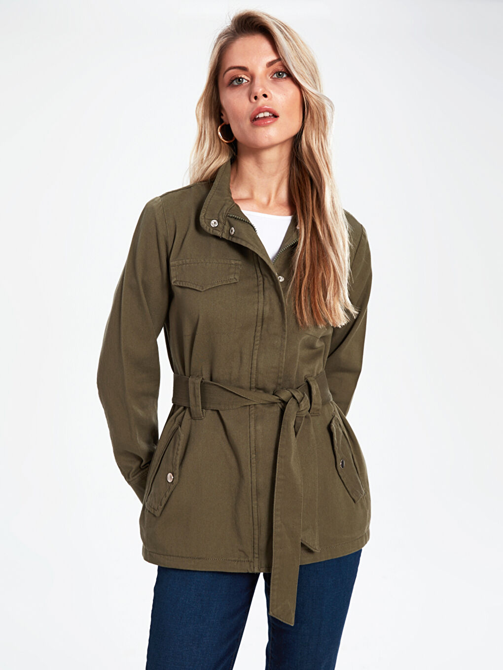 Пальто Женское Приталенное Длинное С Рукавом Монте Из Масла С Поясом-1