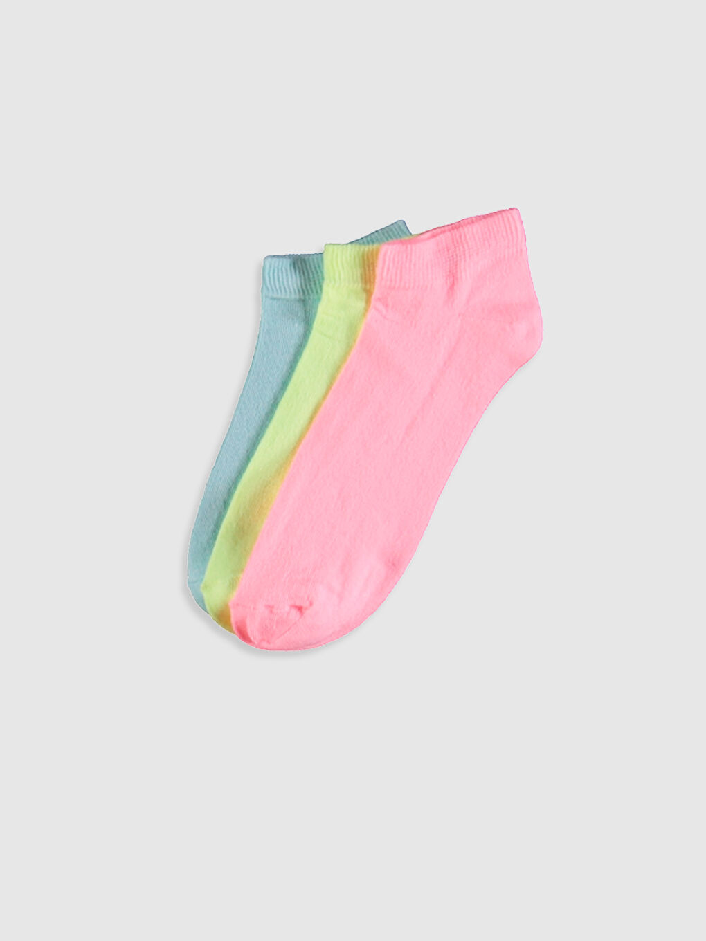 Turuncu Kadın Patik Çorap 3'lü-1