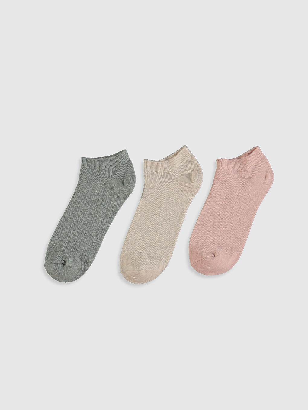 Turuncu Kadın Patik Çorap 3'lü-3