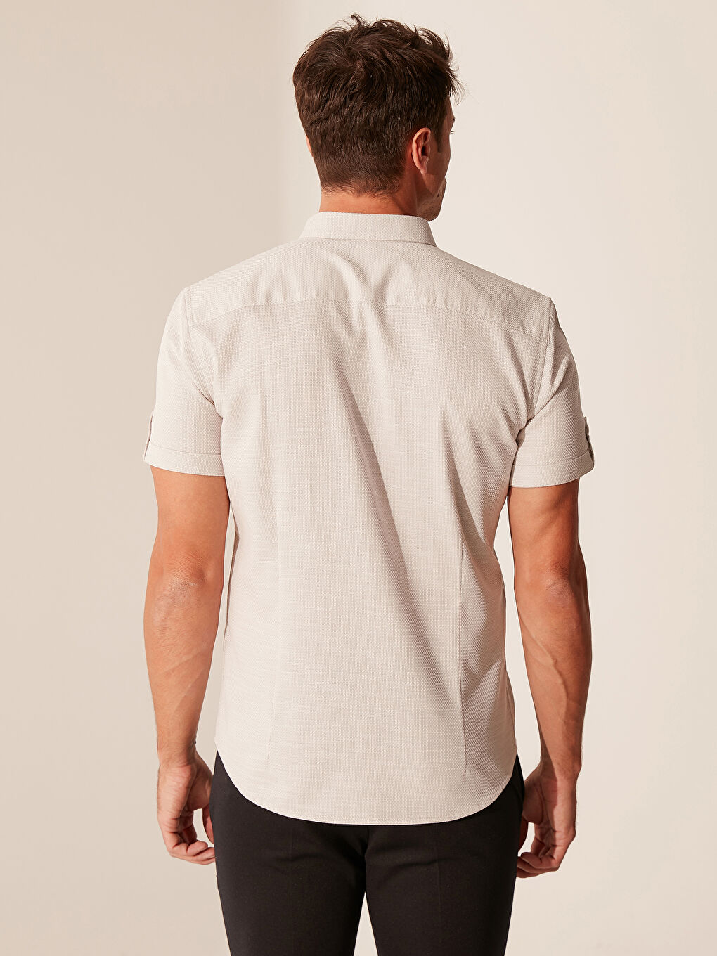 Сорочка Слім Фіт Твіл Короткий Рукав-2