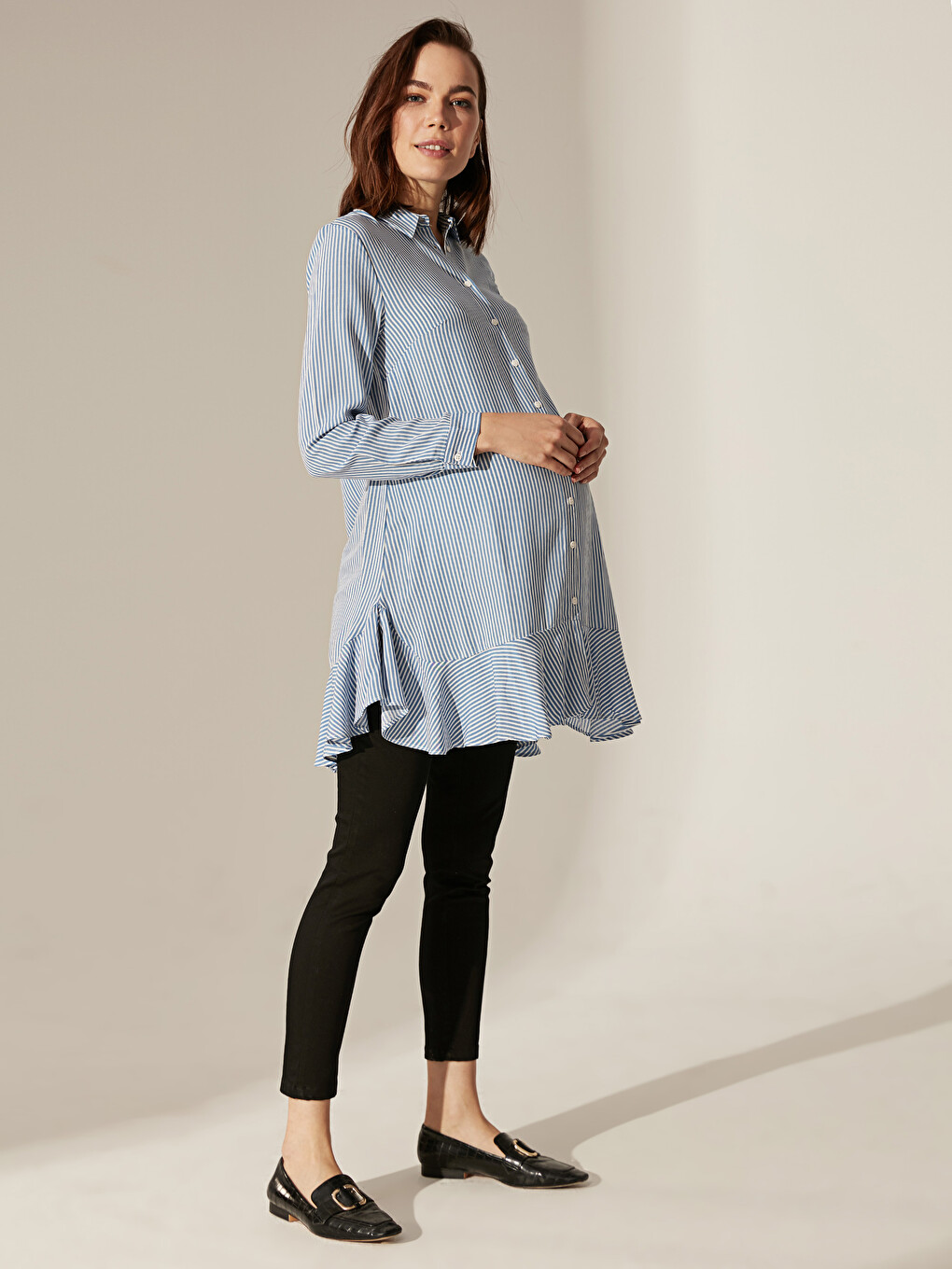 Long Sleeve Maternity Shirt Tunic-5