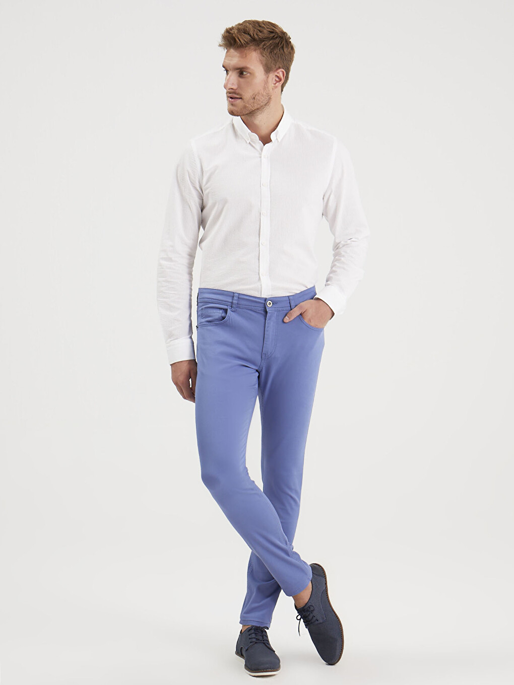 Pantalon chino Bleu Homme
