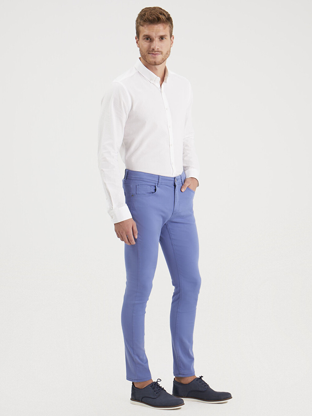 Pantalon chino Bleu Homme-2