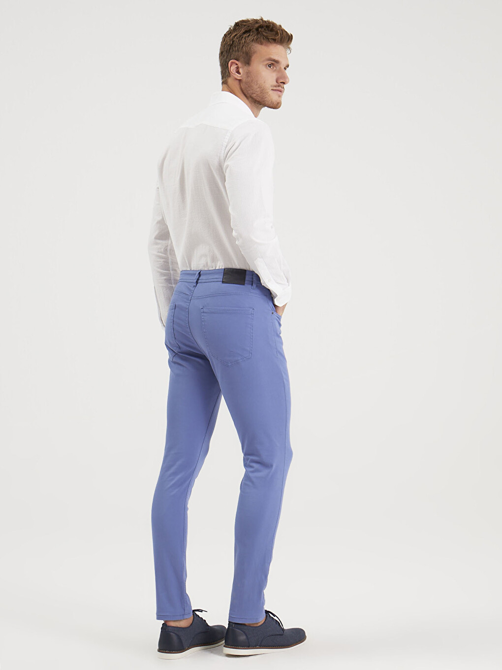 Pantalon chino Bleu Homme-3