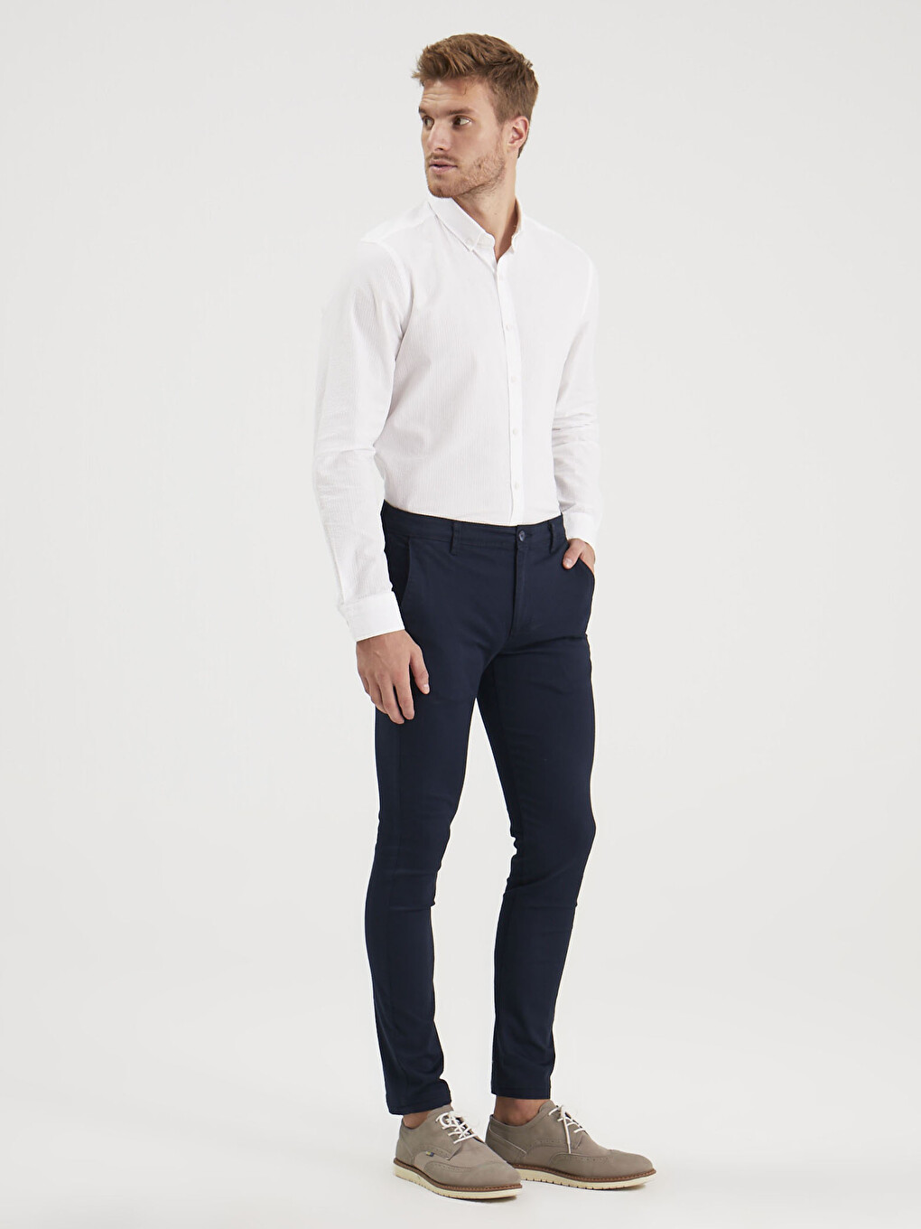 Pantaloni Chino Gabardină Extra Slim Fit-1