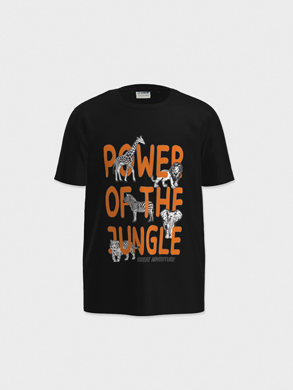 Siyah Erkek Çocuk Karanlıkta Parlayan Tişört-1