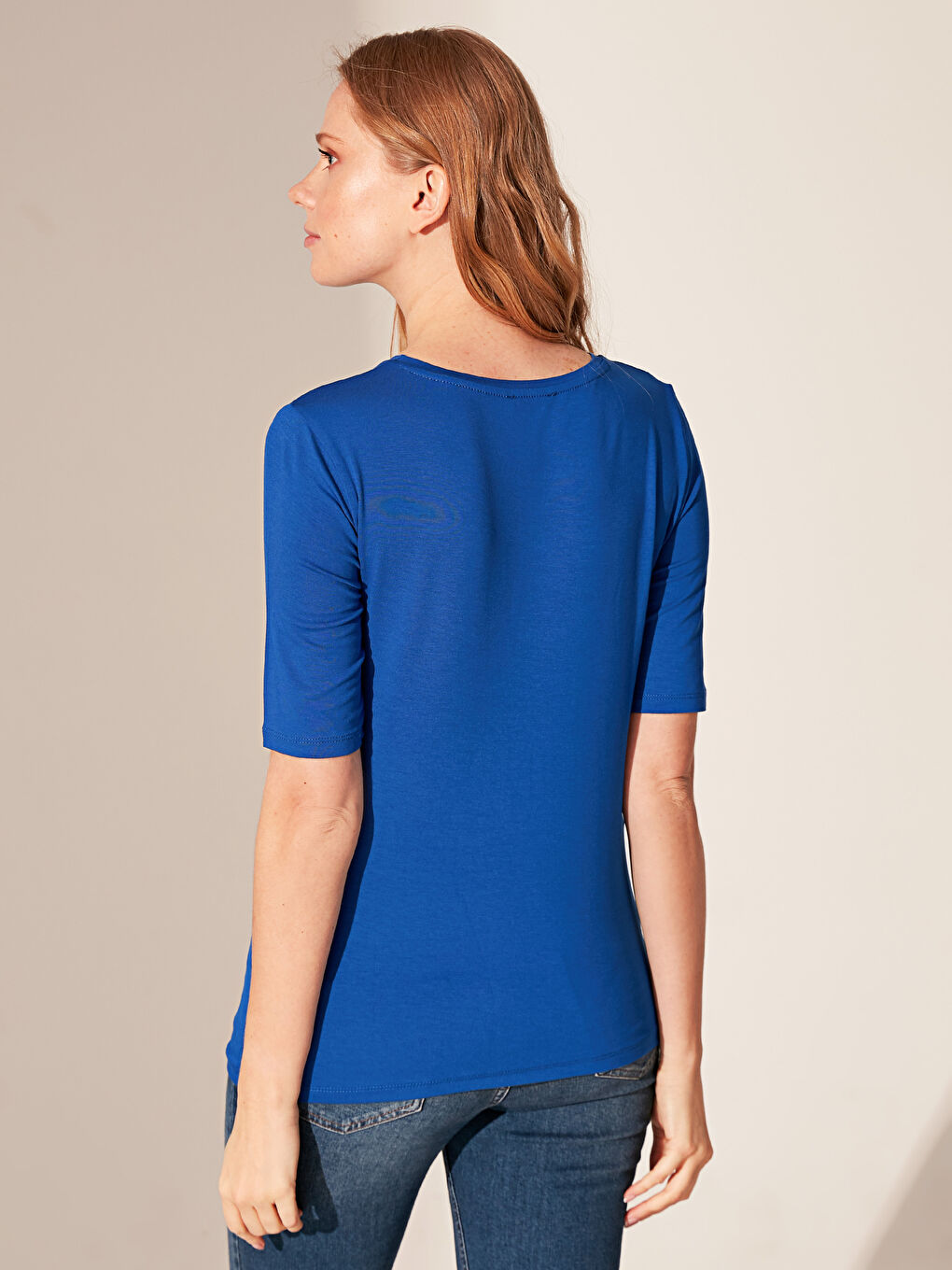 تي شيرت أزرق فاتح نساء-3