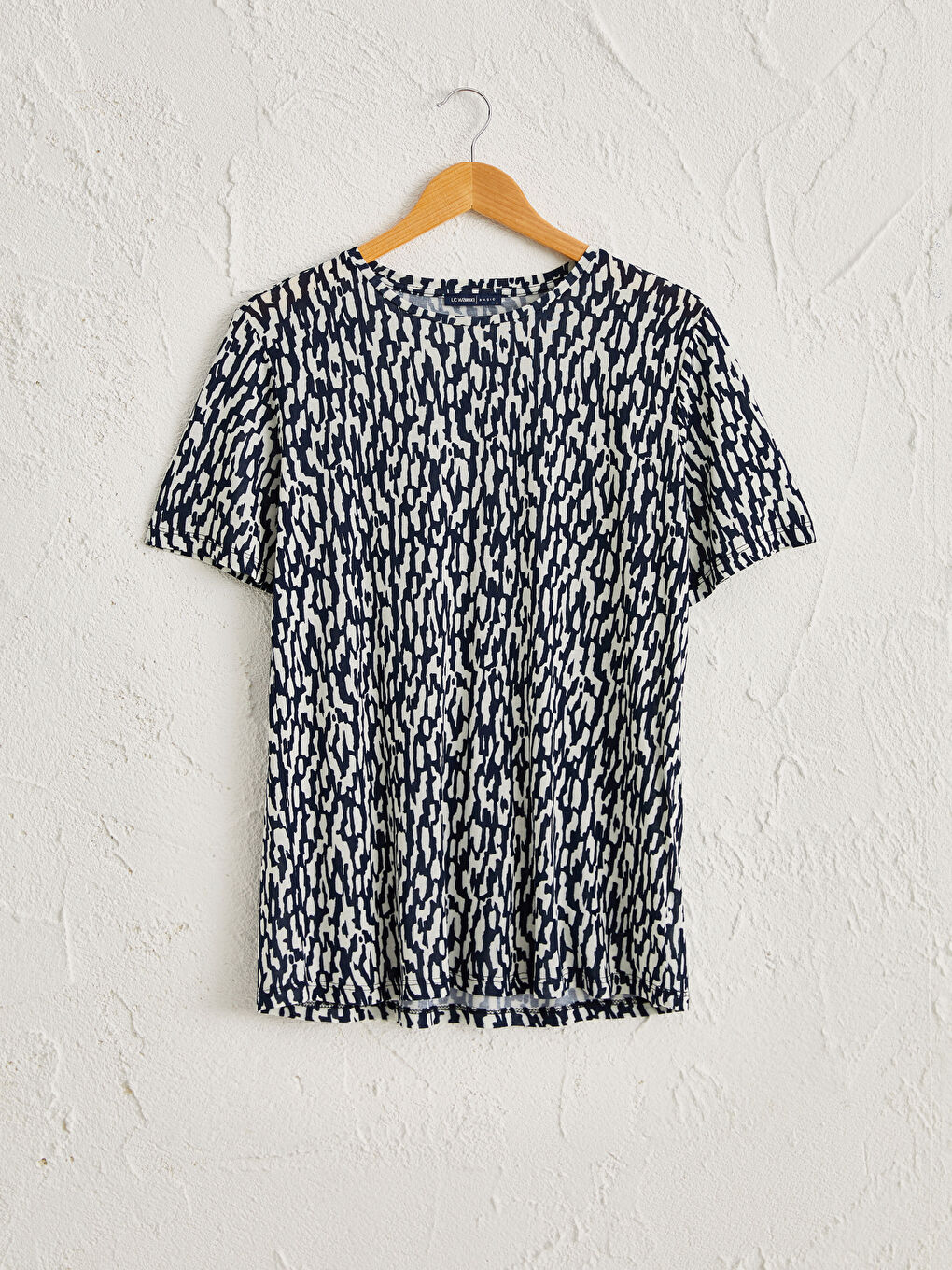 Figured Viscose T-Shirt
