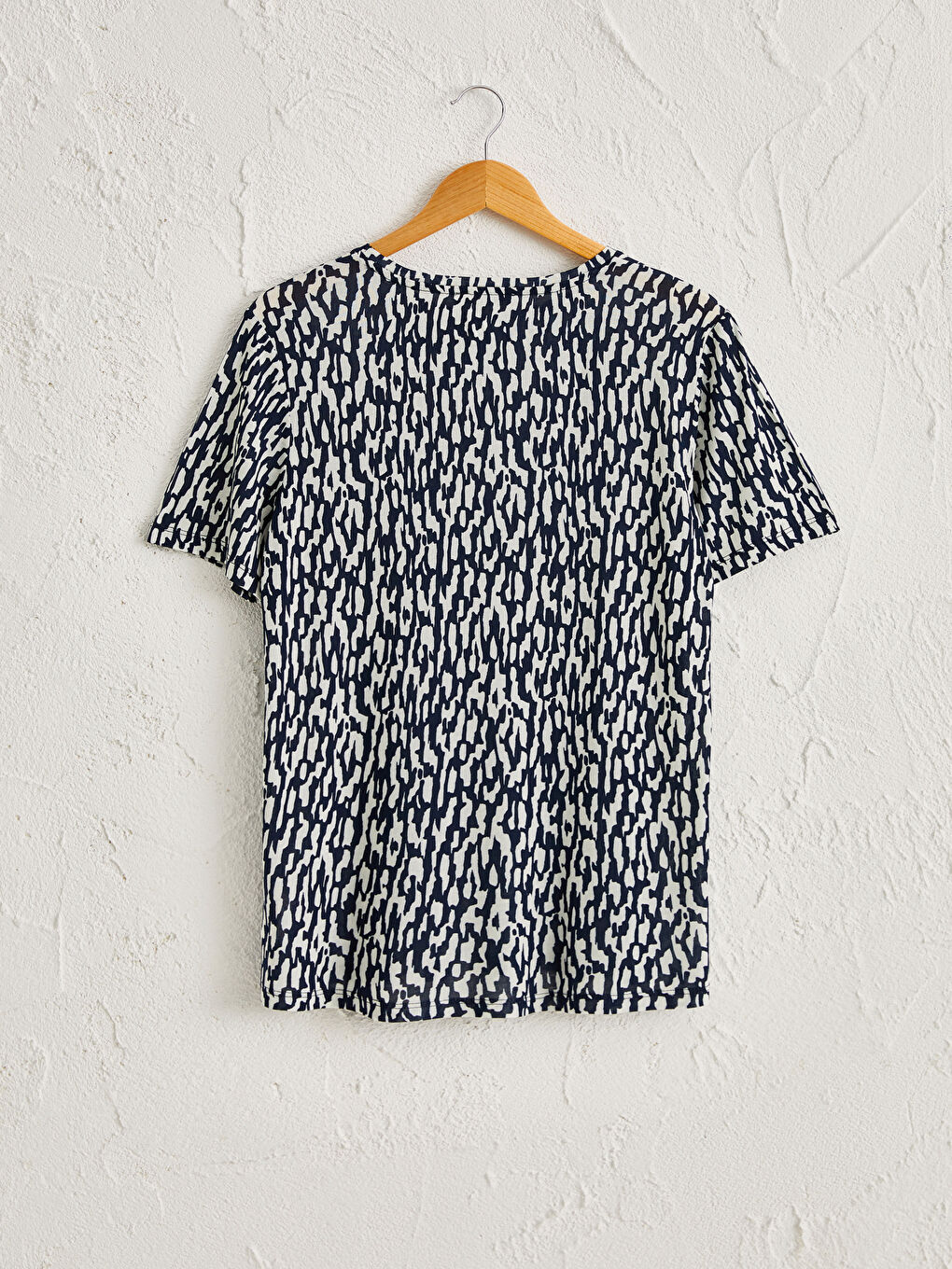 Figured Viscose T-Shirt-1