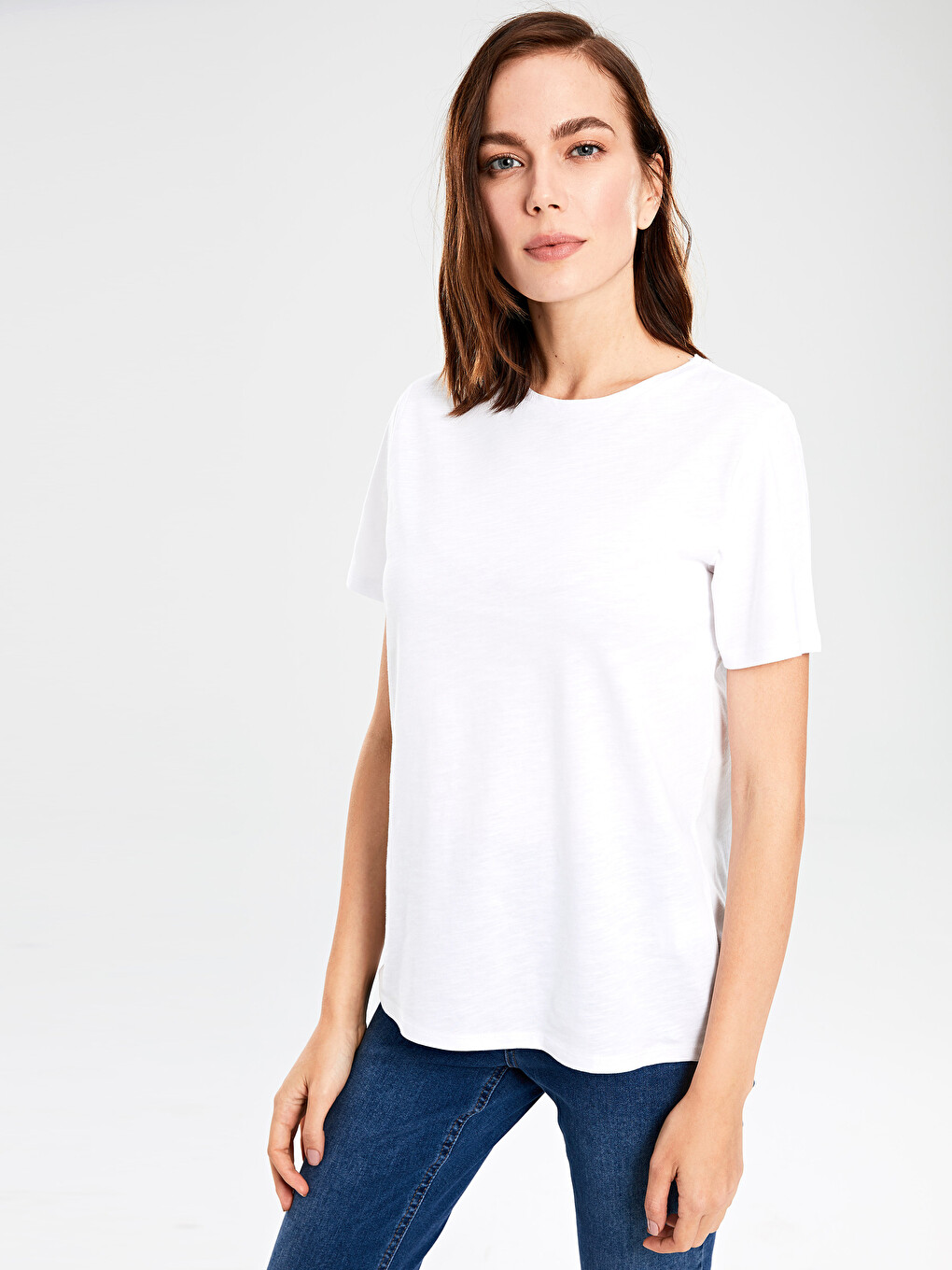 Plain Basic Cotton T-Shirt-2