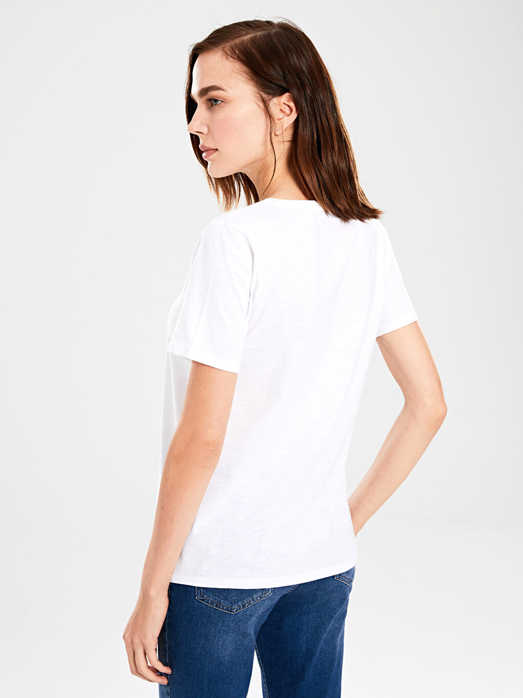 Plain Basic Cotton T-Shirt-4