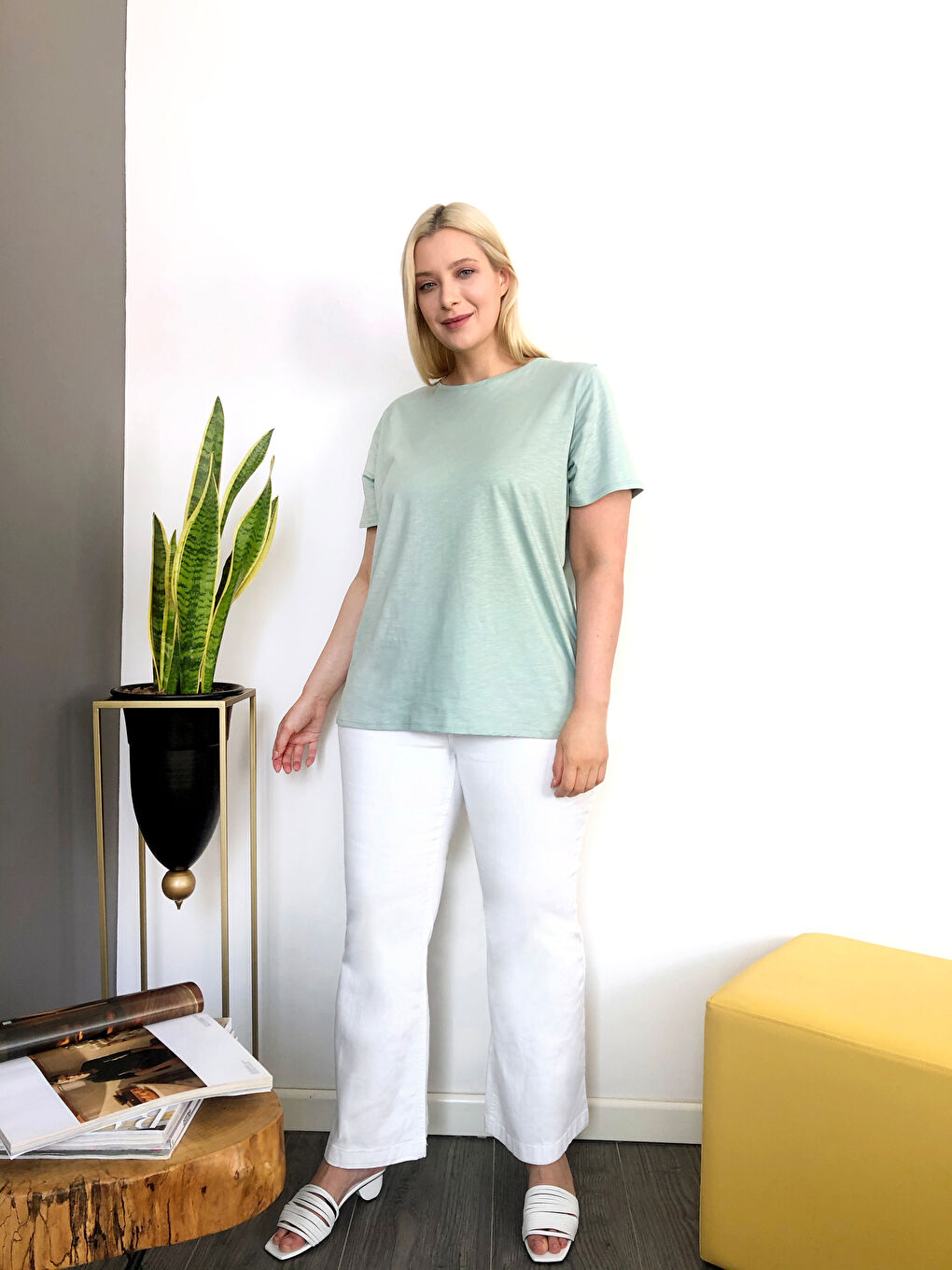 Plain Basic Cotton T-Shirt-1