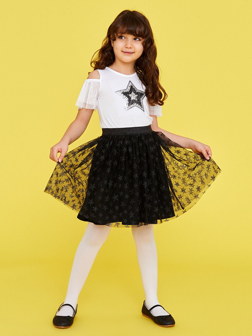 Jupe Fille Imprimée à Taille Élastiquée