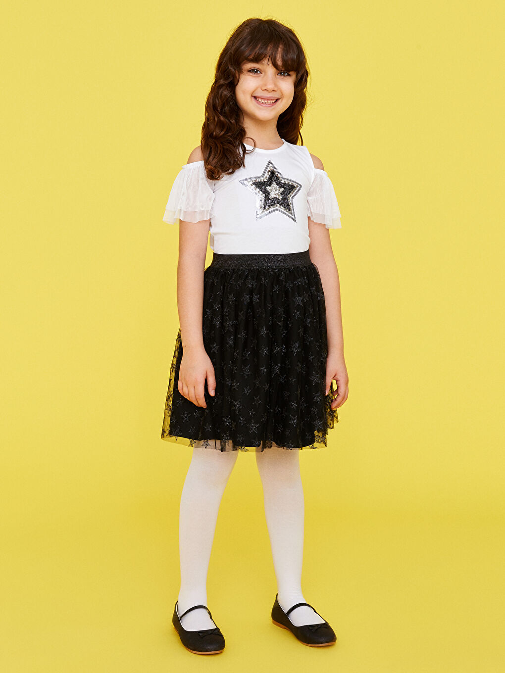 Jupe Fille Imprimée à Taille Élastiquée-3