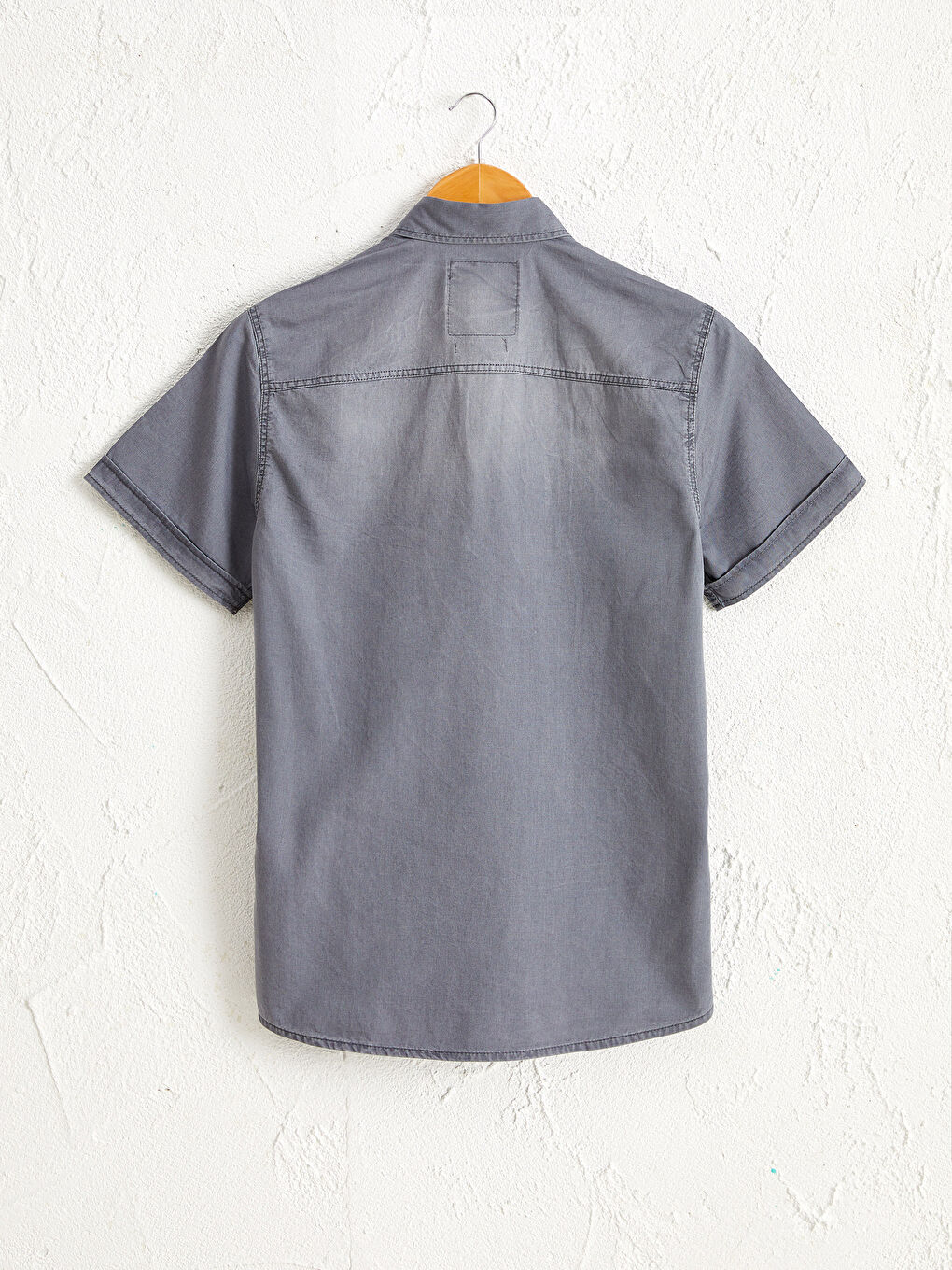LCW Jeans Slim Fit Short Sleeve Jean Shirt -0S5090Z8-GRD