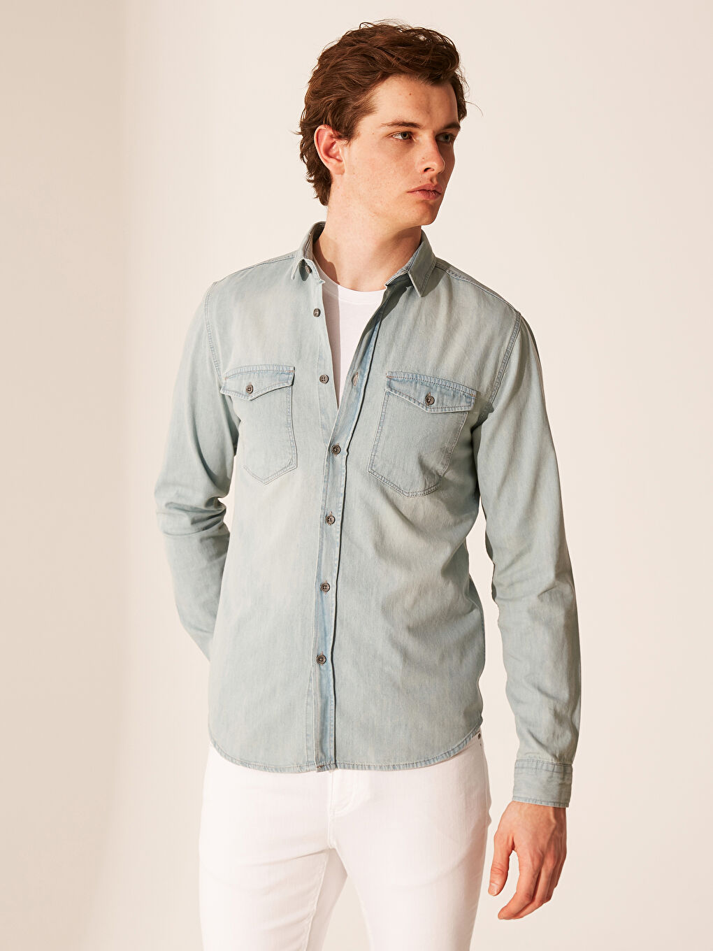Men's Denim Shirt-1