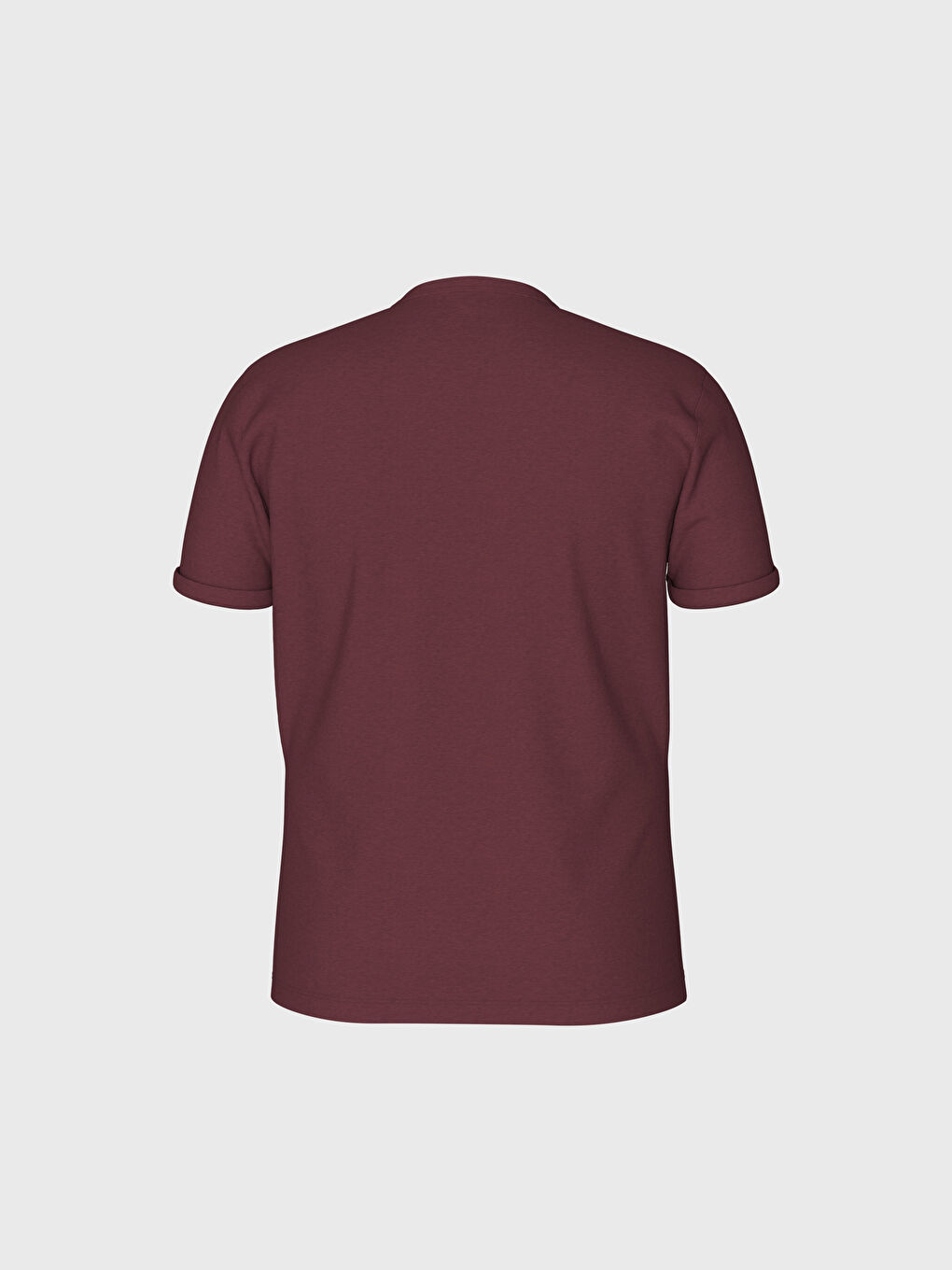 Pembe V Yaka Basic Kısa Kollu Tişört-2