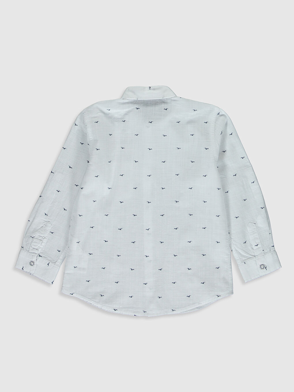 Beyaz Erkek Çocuk Desenli Gömlek-2