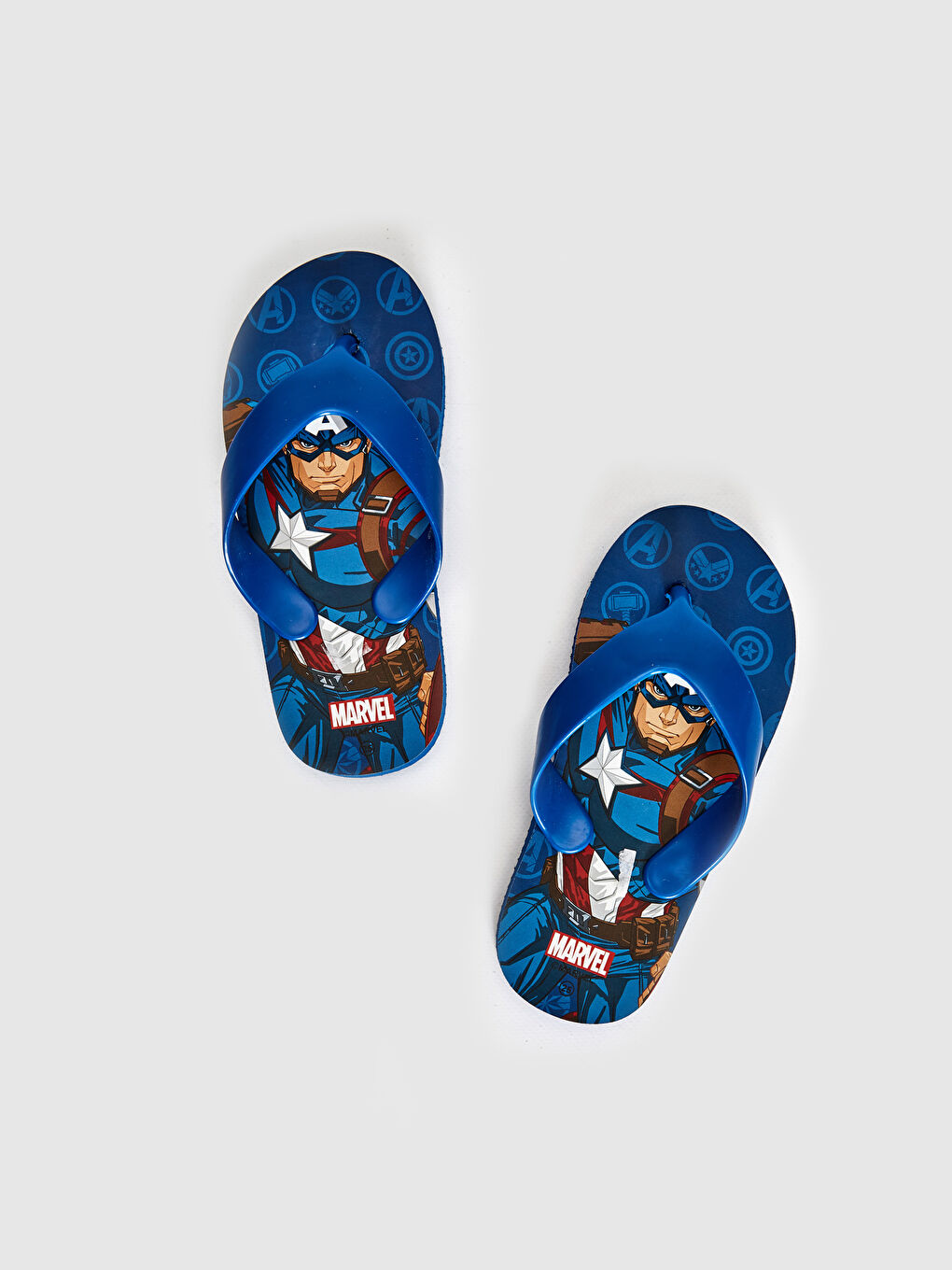 Lacivert Avengers Lisanslı Parmak Arası Erkek Çocuk Plaj Terliği