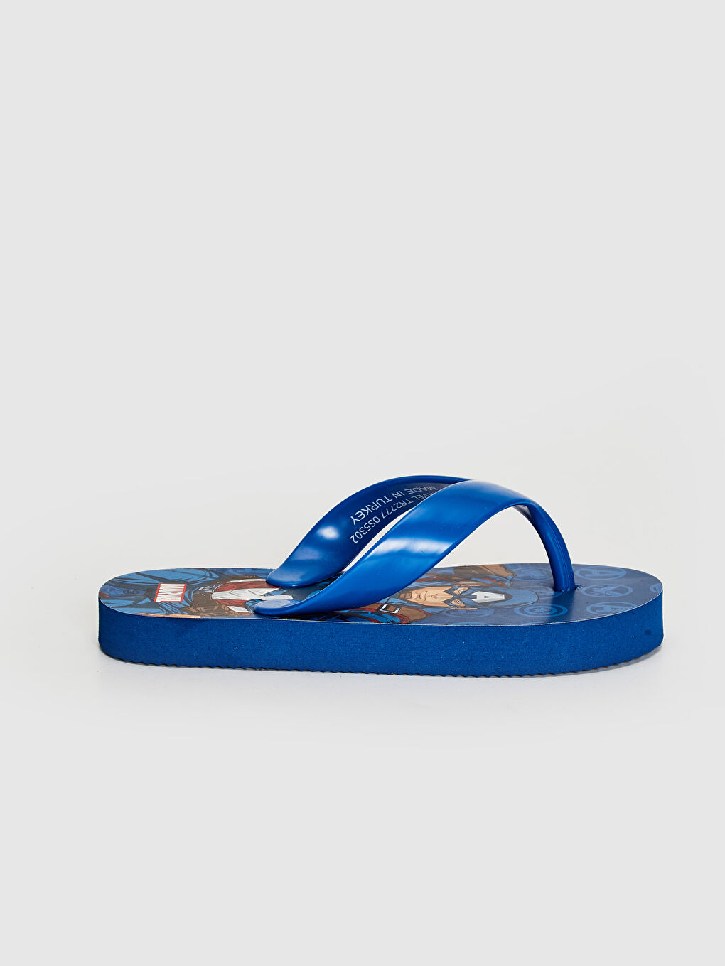 Lacivert Avengers Lisanslı Parmak Arası Erkek Çocuk Plaj Terliği-4